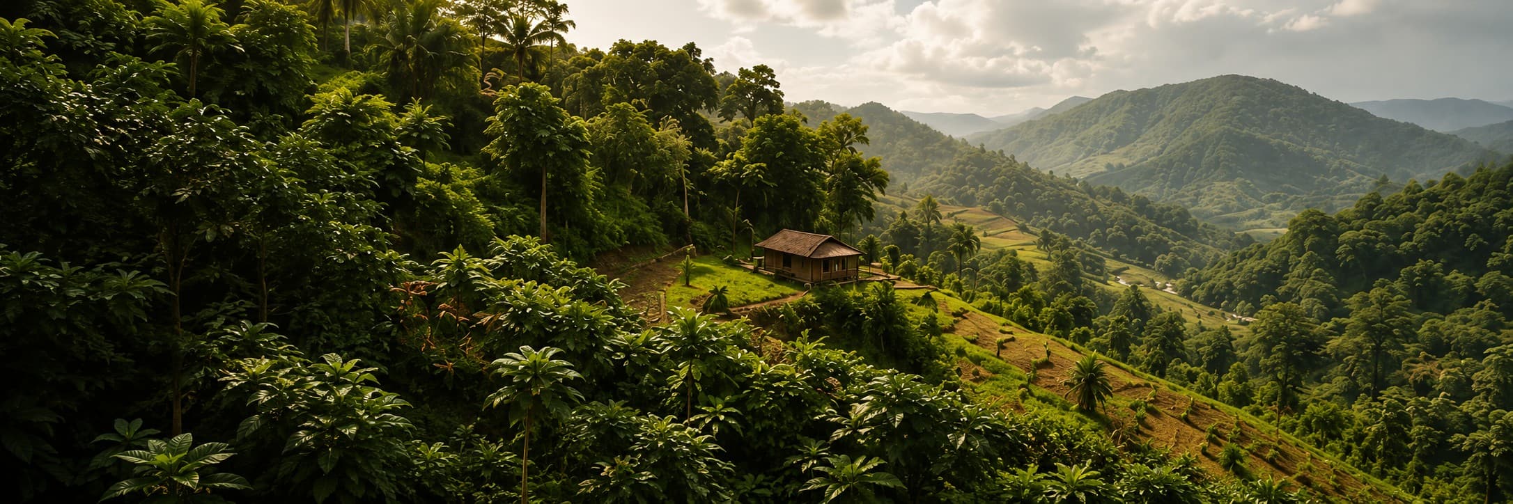 Indonesian highlands and plantations